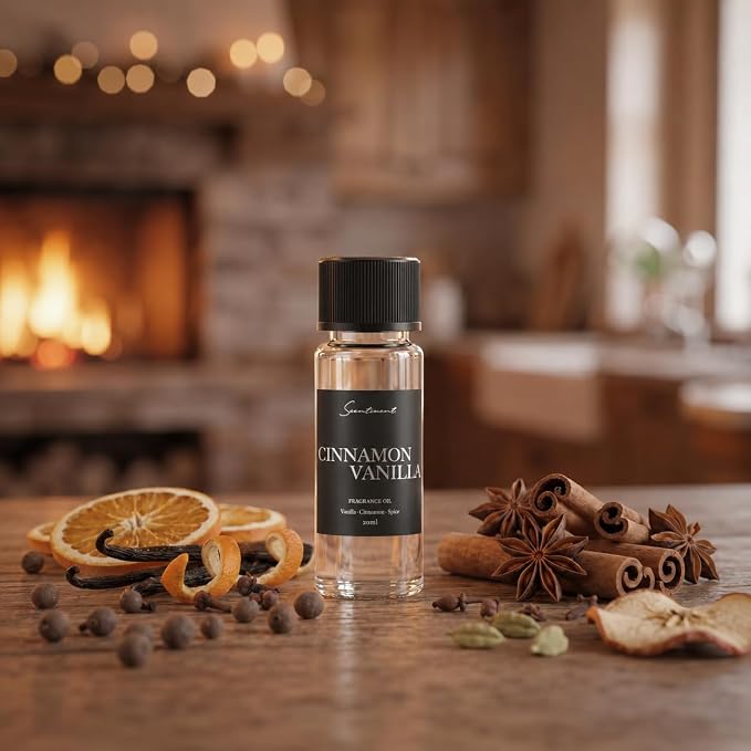 Scentiment Cinnamon Vanilla Diffuser Oil - Premium Hotel Scent with Notes of Cinnamon, Vanilla & Spice Home Scent, Aromatherapy Fragrance Oil Diffuser Refill - 0.68 fl oz (20 mL)