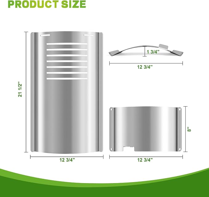 Flame Broiler Kit for Pit Boss 340/440 Series Smoker Grill,76145 Main Plate&76146 Slide Cover Compatible with Pit Boss Tailgater PB440TG,PB340,PB340TGW,PB440,PB440D,Ranch Hand PB440TGR1 Pellet Grills