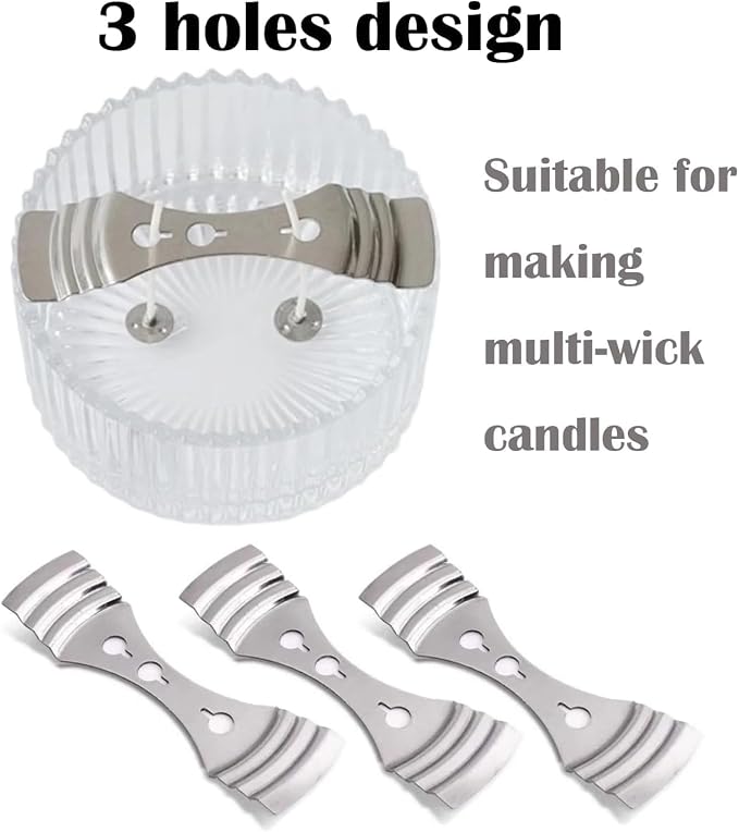 60 pcs Metal Candle Wick Centering Devices Stainless Steel Candle Wick Holder for Candle Making Candle Wick Holders
