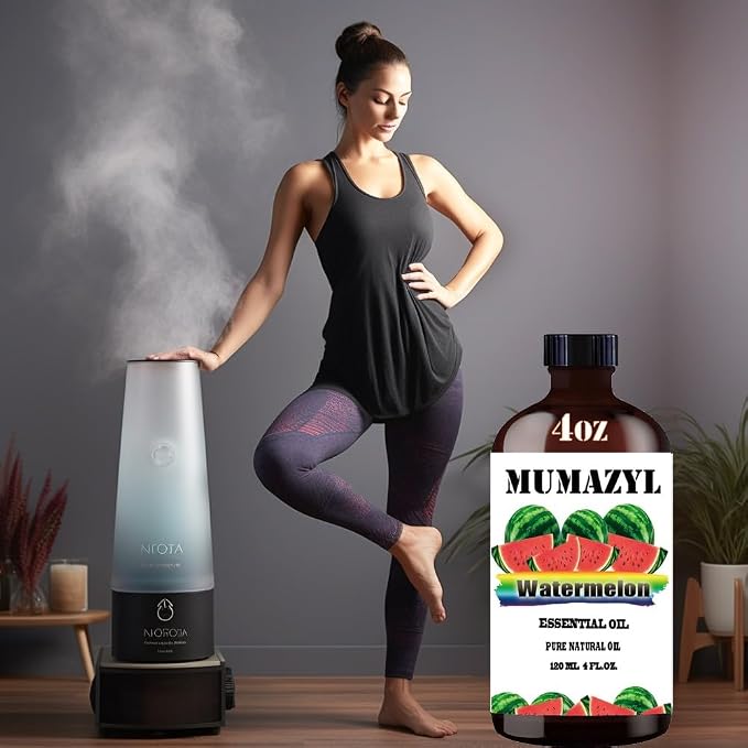 Watermelon Essential Oil, Watermelon Oil 4 Fl Oz 120ML for Diffuser Humidifier Yoga Cleaning DIY Candle Soap Making MUMAZYL Essential Oils
