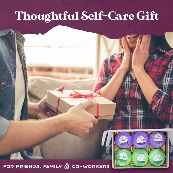 Purple Canyon Bath Bomb Set for Women | Relaxing Lavender and Natural Mint Eucalyptus Bath Bomb Gift Set for Women | Great for Moisturizing Skin, Relaxation, and Energy