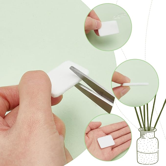 PH PandaHall 150 Pack Aroma Pads 1.1x0.8 Refill Essential Oil Pads, Unscented Oil Diffuser Pads Microfibre Perfume Pads for Humidifier Home Electronic Equipment Locket Scent Ball