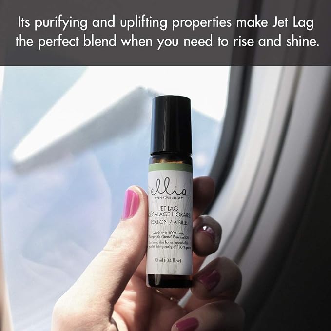 Ellia Essential Oil Roll-On | Jet Lag Blend| 10ml, 100% Pure, Therapeutic Grade