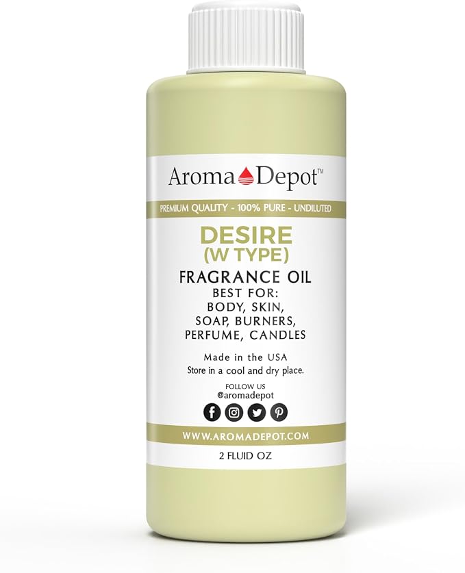 Aroma Depot 2 oz / 2 Ounces Desire Type for Women Perfume/Body Oil Our Interpretation, Premium Quality Uncut Fragrance Oil