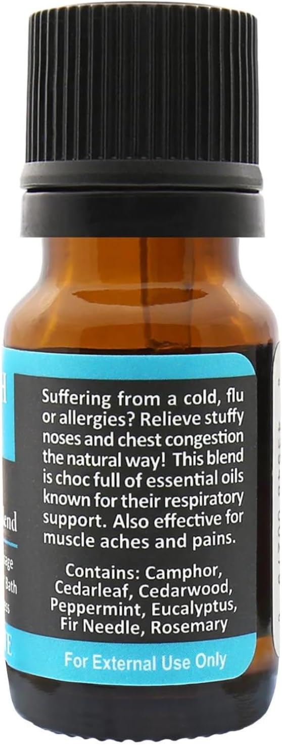 Plantlife Top Blends 6-Pack (Breathe Easy, Calm, Energy, Protect, Relax, and Sleep Tight) Aromatherapy Essential Oil Set - No Additives or Fillers - Made in California 10 ml