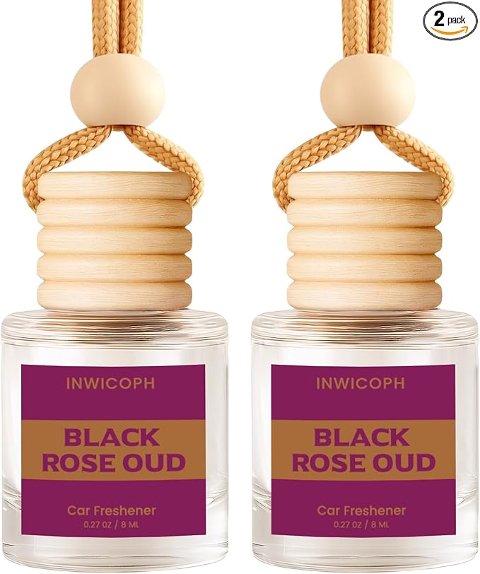 Car Air Freshener Diffuser Hanging, Black Rose Oud Fragrance Oil