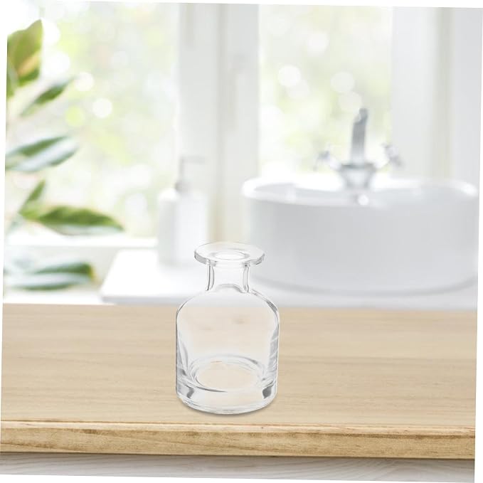 COLLBATH 2pcs Elegant Glass Reed Diffuser Bottles Decorative Oil Diffuser Containers Multipurpose Home Car Fragrance