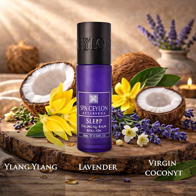 SPA CEYLON Sleep Calming Balm Roll On | Natural Sleep Aid with Soothing Scent | Quick-Acting Bedtime Relief | Travel-Friendly for All Skin Types