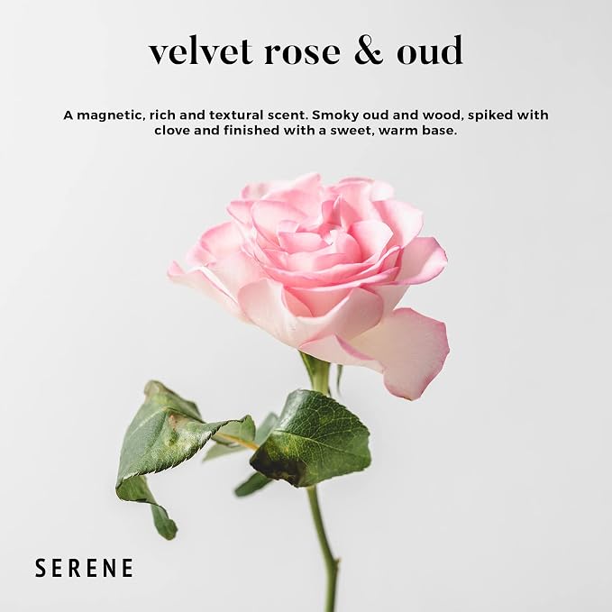 Velvet Rose & Oud Scented Candle, Non Toxic 30oz Large 3-Wick Natural Soy Wax, Up to 100 Hours Slow Burn, Luxury Oriental Home Fragrance, Romantic Bedroom & Gift for Women
