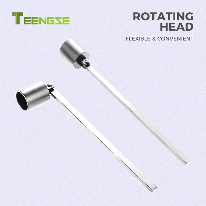 Candle Snuffer Accessory, 17cm Polished Candlesnuffer Stainless Steel Candle Wick Extinguisher Candle Blower Sniffer Easy to Putting Out Flame for All Kinds of Candle-Silver