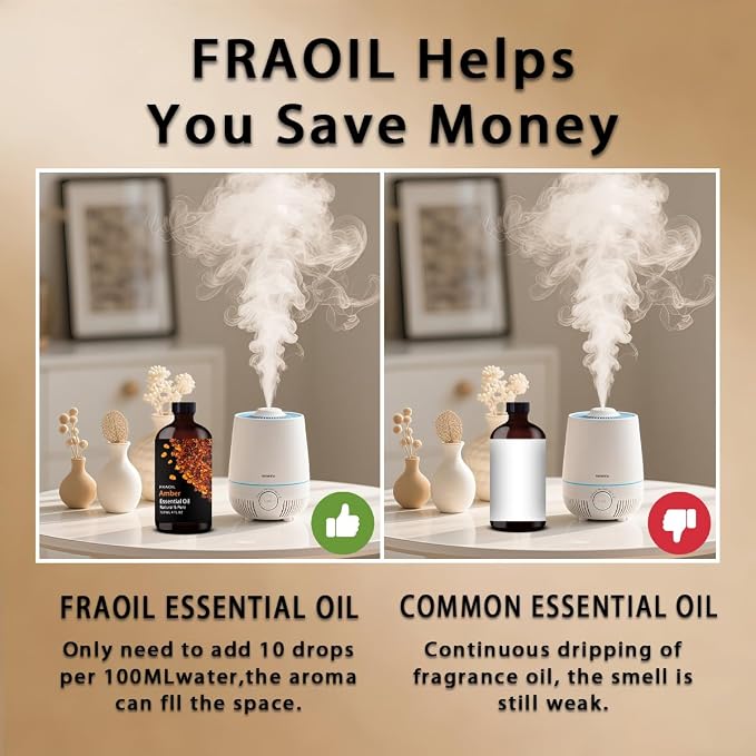 Amber Essential Oil, Amber Oil 4 Fl Oz 120ML for Diffuser Humidifier Yoga Cleaning DIY Candle Soap Making Essential Oils