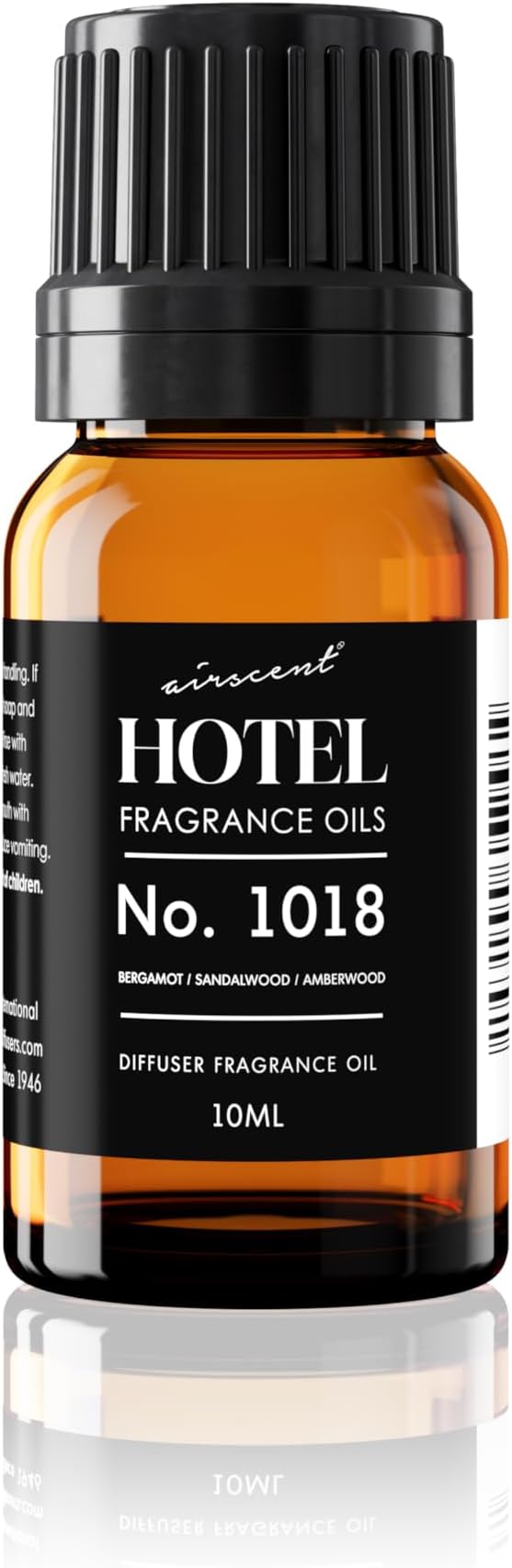 AirScent Hotel Diffuser Oil No. 1018 - Bergamot Sandalwood Amberwood - Hotel Scent Dupe - Premium Fragrance Oil for Ultrasonic and Waterless Diffusers and Crafting - 10 ml, 0.34 fl oz Glass Bottle