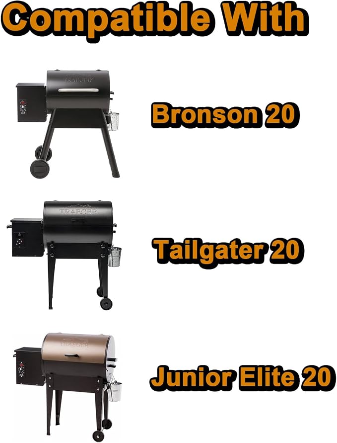 SUB024 Heat Baffle Grill Replacement Parts for Traeger Heat Shield Tailgater 20 Junior Jr Elite 20 Bronson 20 BBQ155 BBQ055 TFB29LZB TFB30KLF TFB29PLB TFB30LZB Heat Diffuser Pellet Accessories 1 Pcs