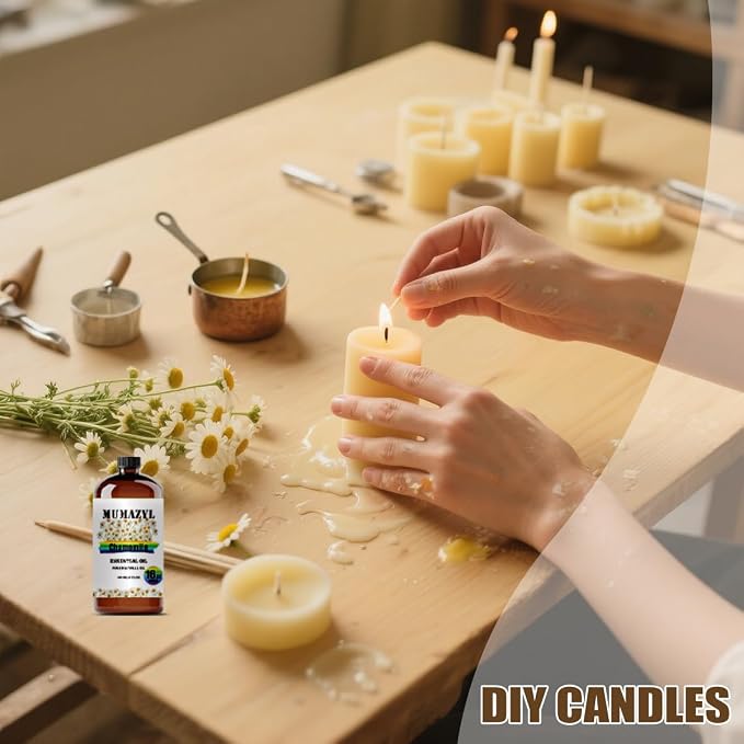 Chamomile Essential Oil, Chamomile Oil 16 Fl Oz 480ML for Diffuser Humidifier Yoga Cleaning DIY Candle Soap Making MUMAZYL Essential Oils