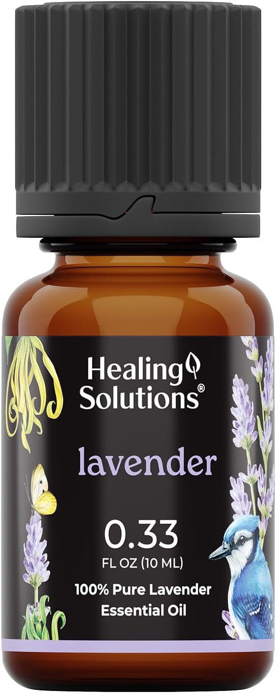 Healing Solutions Lavender Essential Oil Pure - 0.33 Fluid Ounces