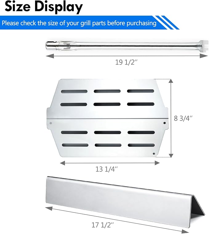 Genesis E330 4 Burner Series Grill Parts 7621 Flavorizer Bars Heat Deflectors Sear Burner Replacement Parts for Weber Genesis 300 Parts E-330 S-330 EP-330 GBS E-310 S-310 E-320 Grill Parts