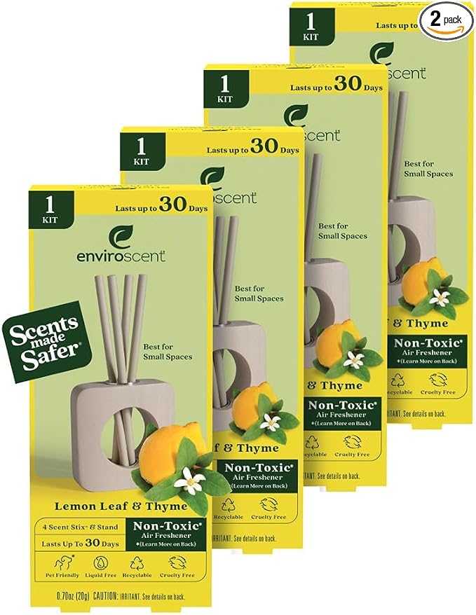 Enviroscent Scent Stix + Stand™ Starter Kit - Lemon Leaf & Thyme 4ct