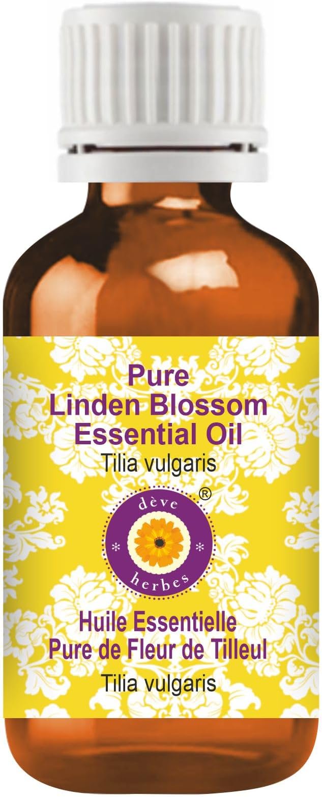 Deve Herbes Pure Linden Blossom Essential Oil (Tilia vulgaris) Steam Distilled 2ml (0.06 oz)