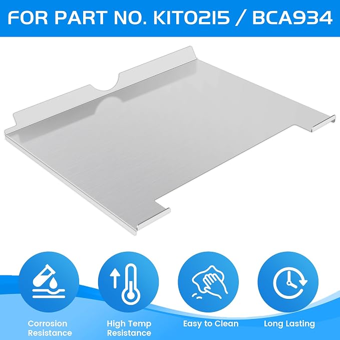 Drip Tray for Traeger Timberline 850 AC Heat Baffle Diffuser Plate Older Model Pellet Grill Flame Broiler Grease Drip Pan Replacement Parts KIT0215 BCA934 Smoker BBQ Accessory