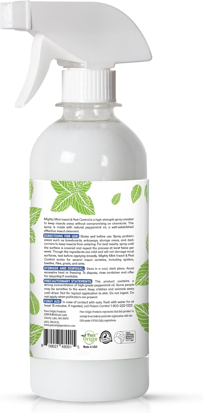8oz Insect and Pest Control Peppermint Oil - Natural Spray for Spiders, Ants, and More (2)