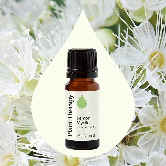 Plant Therapy Lemon Myrtle Essential Oil 10 mL (1/3 oz) 100% Pure, Undiluted, Aromatherapy for Immune Support, Deodorizing, and Mood Boosting