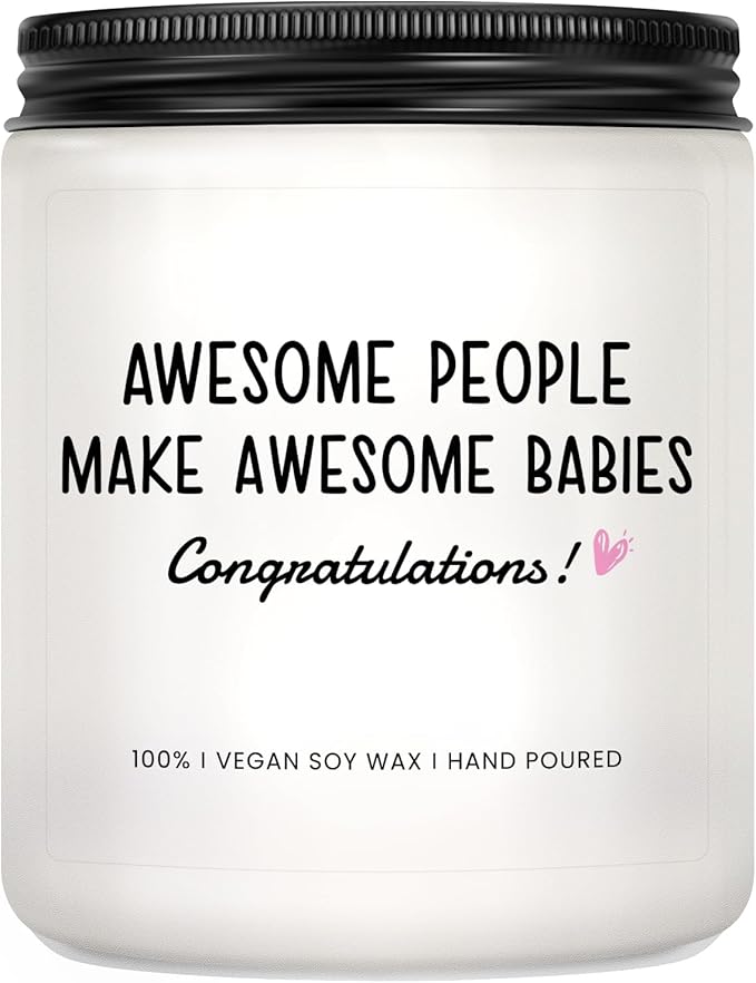 New Parents Gifts for Couples, Funny Pregnancy, New Born, Baby Shower, Gender Reveal Gifts, Parents to Be Gift, Expecting Mom - Lavender Scented Candle