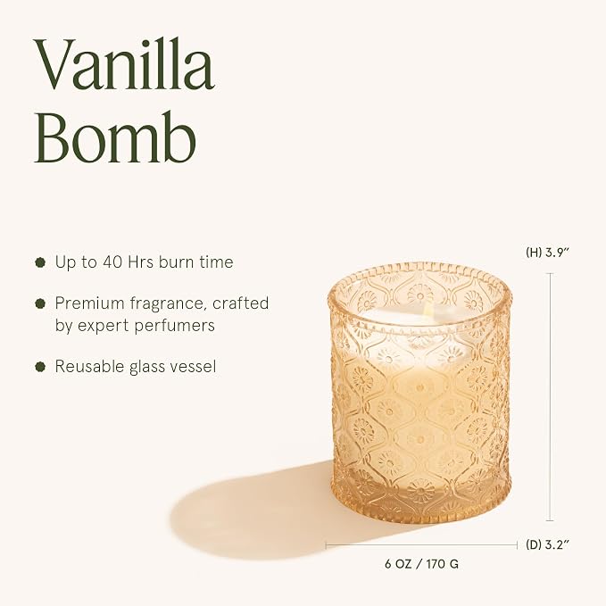 LA JOLIE MUSE Vanilla Zest Scented Candles for Home, Natural Soy, 40 Hrs | Luxury Jar Candle, Clean Non Toxic, Gift for Women & Men, Decorative Gourmand Candles, Pretty Candle, Lemon Coconut Bergamot