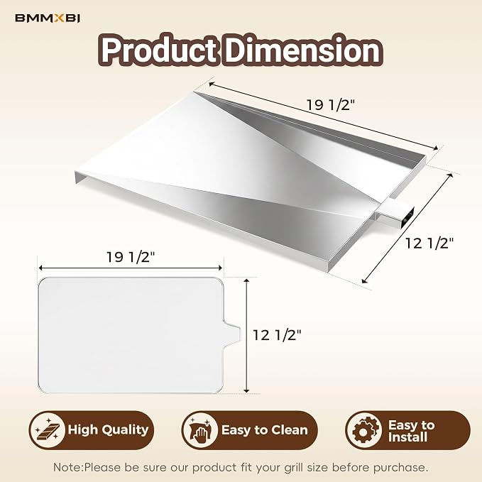 SUB025 Drip Pan with 6-Pack Disposable Liner for Traeger Tailgater 20, Bronson/Tailgater Elite/Junior Elite 20, Grill Accessories Drip Tray Replacement Parts Kit for Traeger BBQ055 TFB29LZA TFB30KLF