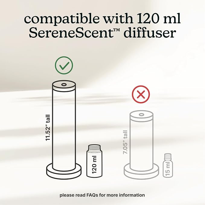 Homedics SereneScent Waterless Diffuser Oil Refill — Sugar Cookie (120ml). Clean, Safe & Decadent Vanilla Caramel Fragrance. Compatible with SereneScent Diffusers. Easy Twist Plug & Play.