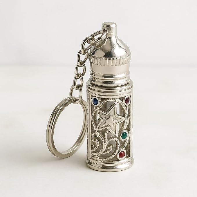 Anointing Oil Bottles 5ml- Refilable Anointing Oil Bottle Keychain - Travel Size Container with Applicator