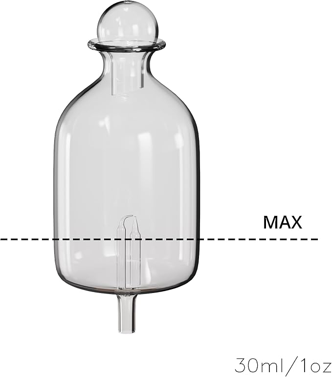 30ml Hand-Blown Glass Atomizing Chamber for Waterless Essential Oil Diffusers - High Transparency, Plastic-Free Nebulizing Vessel, DIY Replacement Reservoir, Accessory, [ARIA]