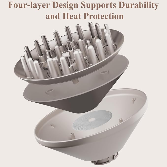 Large Diffuser Attachment Compatible with Shark FlexStyle, Upgraded Bigger Diffuser Nozzle for Dryer Faster and Define Wavy, Curly, Coily Hair
