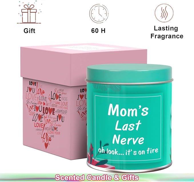Birthday Gifts for Mom Mothers Day Gift for Moms from Daughter Son Kids Presents for Christmas Valentines Day Great ldeas Funny Unique New Mother Thanksgiving Adoptive 9oz Scented Candle