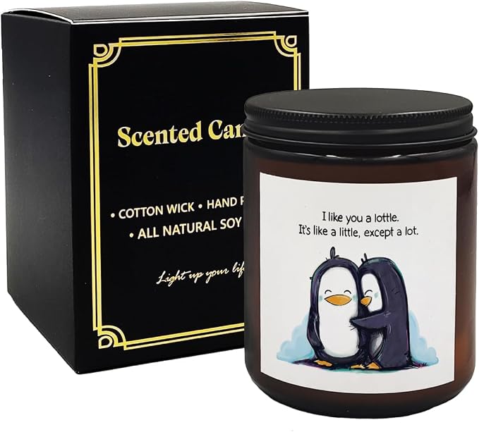 Mancheng-zi Penguin Scented Candles - Love & for Her, Valentines Day Wedding Gifts, I Like You a Lottle