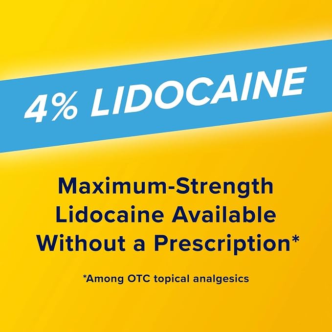 Aspercreme Essential Oils Lidocaine Pain Relief with No-Mess Roll-On Applicator, Max-Strength Lidocaine Numbs Away Nerve Pain, Moisturizing Aloe Hydrates Skin, Lavender, 2.5 Oz., 2pk