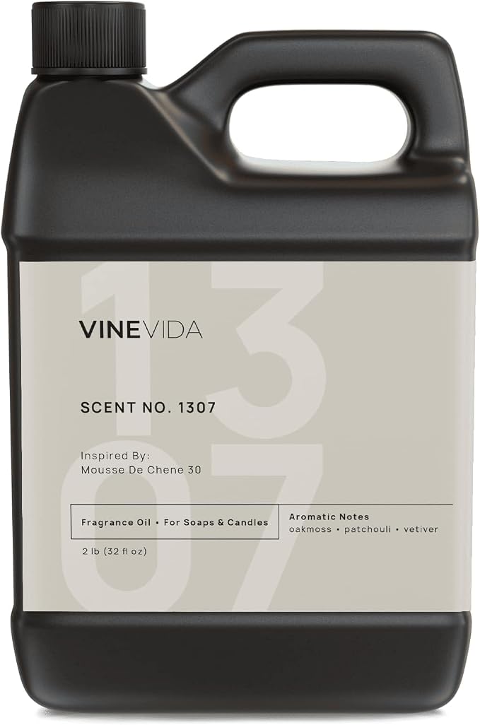 VINEVIDA Scent NO. 1307 Fragrance Oil - 32oz (2lbs) - Inspired by: Mousse De Chene 30 Fragrance Oil for Candle Making - Made in USA Candle Scents Scents for Soap Making