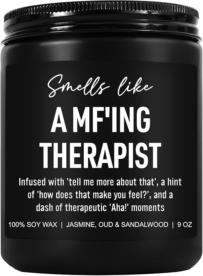 Younift Funny Scented Candle, Therapist Gifts, Therapy Office Decor & Must Haves, Occupational Therapy Gifts, Mental Health, Psychology Graduation, Therapist Appreciation Presents, Psychologist