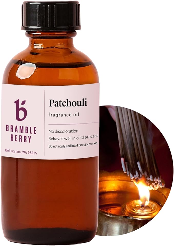 Bramble Berry Patchouli Fragrance Oil 2 oz | Earthy and Woody Herbaceous Scent for Soap Making, Candles, Lotion, Bath Bombs & Perfume | Skin Safe, Vegan, Paraben & Phthalate Free, DIY Craft Essential