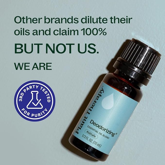 Plant Therapy Deodorizing Essential Oil Blend, 10 mL (1/3 oz), Pure Essential Oils, Undiluted, Therapeutic Grade, Ideal for Household Cleaning & Deodorizing