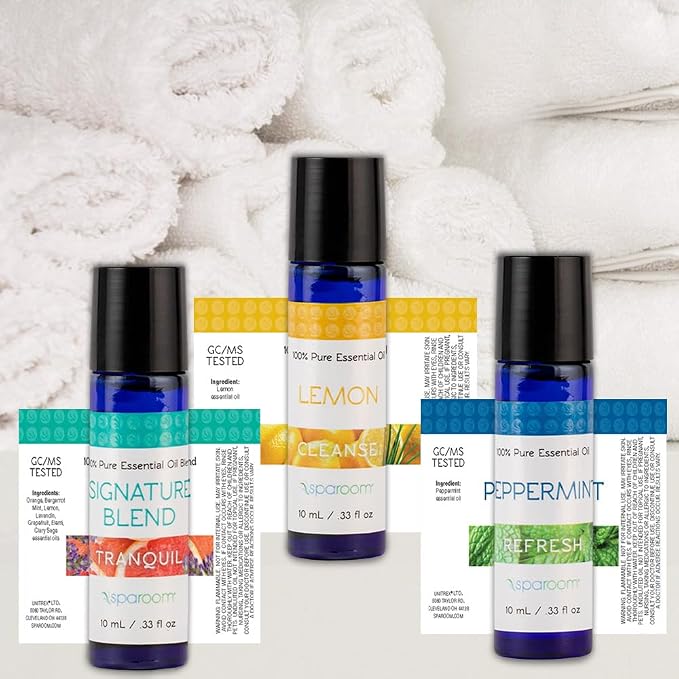 SpaRoom Aromatherapy 100% Pure Essential Oils for Diffusers and Air Freshners, Daily Collection, Set of 3