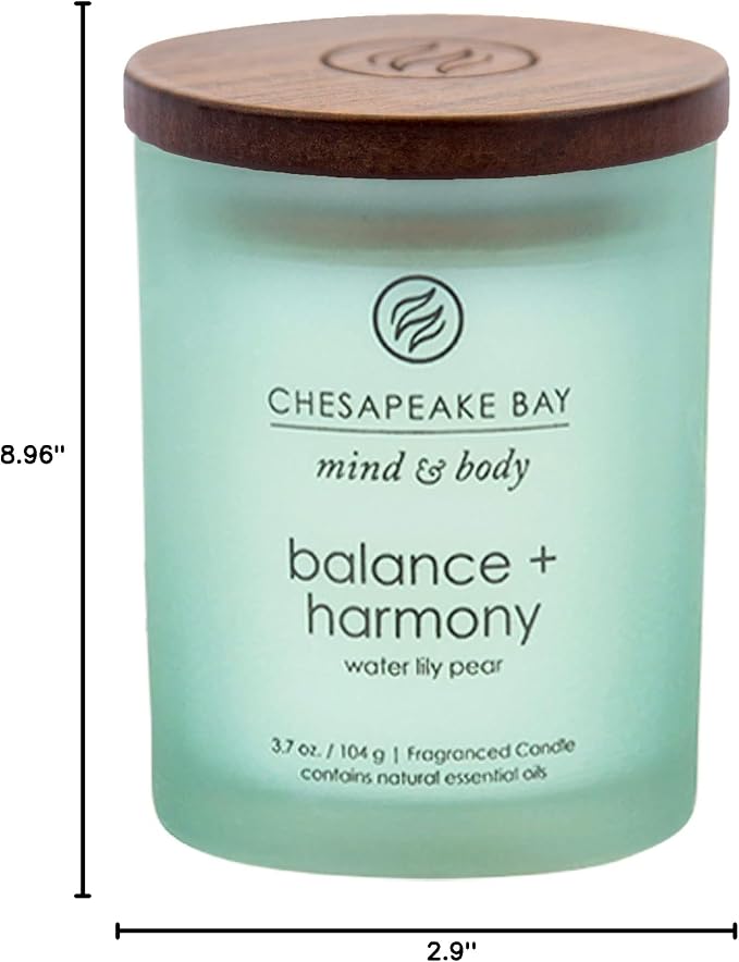 Chesapeake Bay Candle Peace + Tranquility, Balance + Harmony, Serenity + Calm Scented Candle Gift Set, Small Jar (3-Pack), Assorted