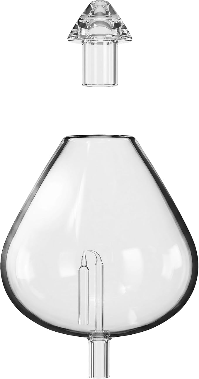 20ml Hand-Blown Glass Atomizing Chamber for Waterless Essential Oil Diffusers, Laboratory-Level Glass, Plastic-Free Nebulizing Vessel, DIY Replacement Accessory, [Waterdrop]