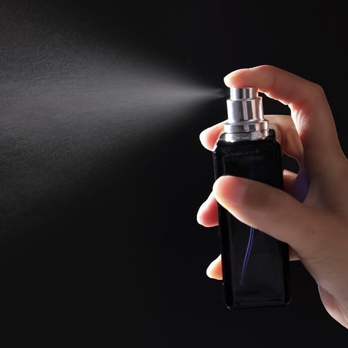 100ml/3.4 Oz Glass Spray Bottle Perfume Atomizer,Empty Travel Refillable Perfume Spray Bottle with 3 Kinds of Dispenser (A2)