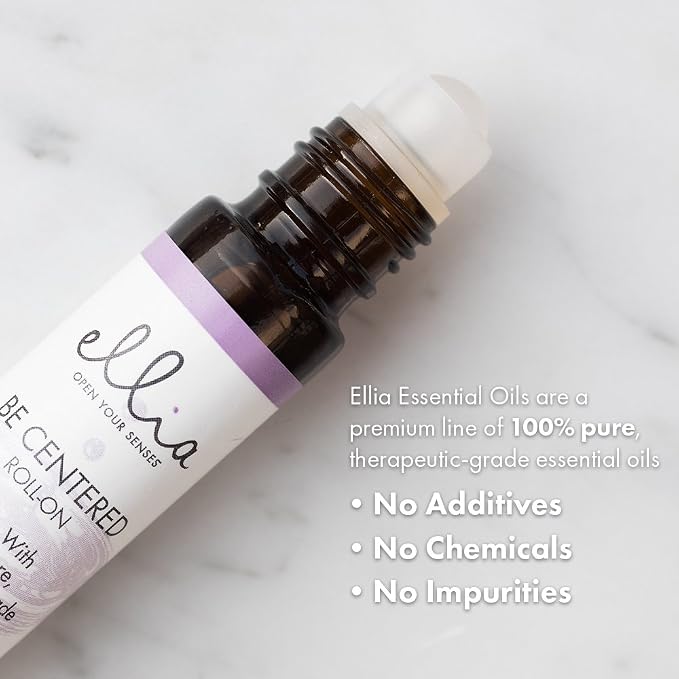 Ellia Essential Oil Roll-On | Be Centered Blend| 10ml, 100% Pure, Therapeutic Grade, 10 mL Roll On