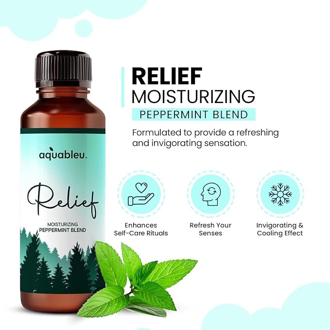 Essential Message Oil Gift Set – Serenity Trio Sooth, Calm, Relief Includes Lavender, Peppermint & Eucalyptus Massage Oil Blends 80 ML in Beautiful Packaging – Great Gift for Women