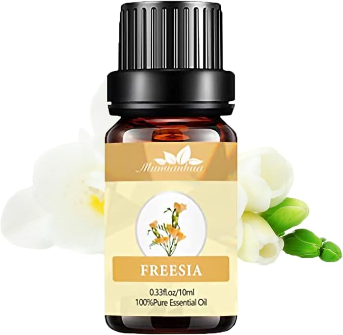 Freesia Essential Oil Mumianhua Pure Freesia Oil 10ml Floral Fragrance Oil for Diffuser Skin, Perfume, Humidifier, Soap Making, Candle Making