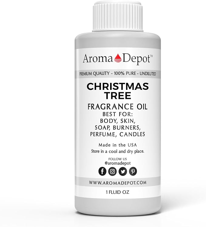 Christmas Tree Perfume/Body Oil Our Interpretation, Premium Quality Uncut Fragrance Oil Floral Scent (1 Ounce Plastic)