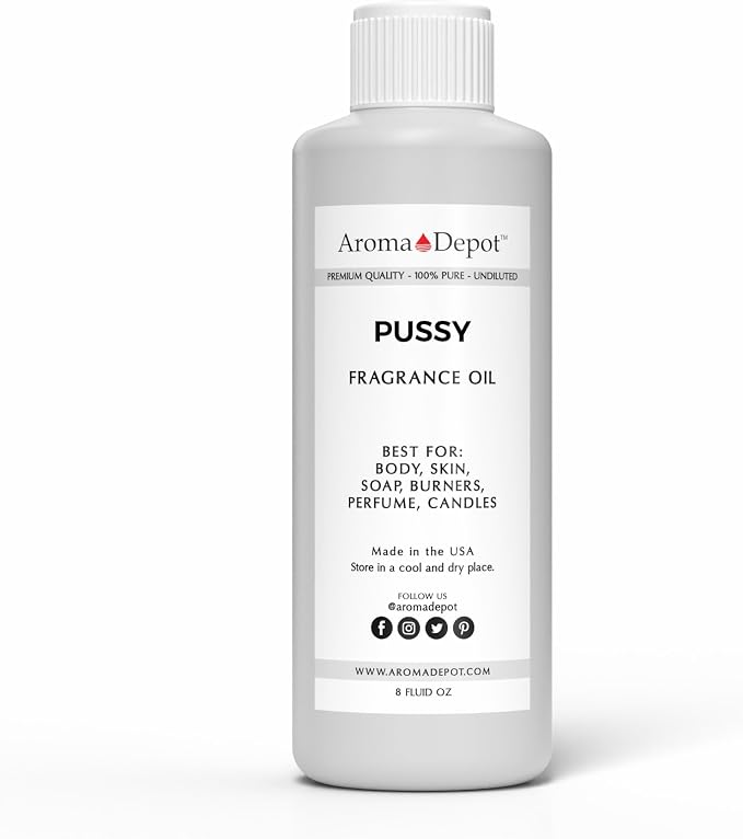 Aroma Depot Pussy Cat Clear Perfume/Body Oil (7 Sizes) Our Interpretation, Premium Quality Uncut Fragrance Oil Floral Scent (8 Ounce Plastic Bottle (240ml))