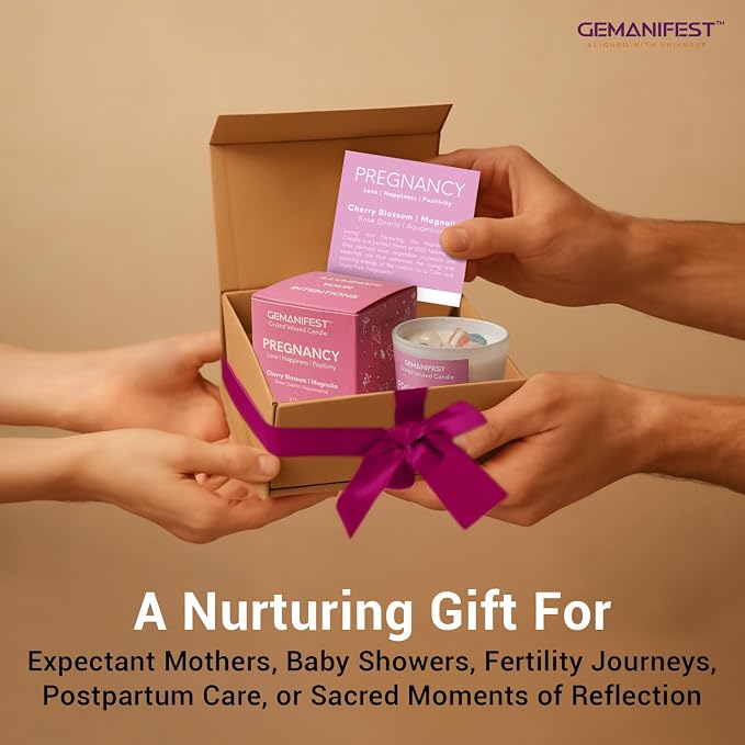 Pregnancy Gifts for Expecting Mom Manifestation Candle for Pregnant Women, Relaxing Candles Stress Relief Pregnancy, Valentine's Gift for Her/Him, Women's Wellness