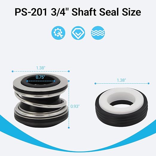 O-Ring Repair Rebuild Kit 79 Fit for StaRite Max-E-Pro Pool Pump – Complete 6-in-1 Seal Kit Includes Lid, Clamp, Diffuser, Plug, Screw O-Rings & PS-201 Shaft Seal